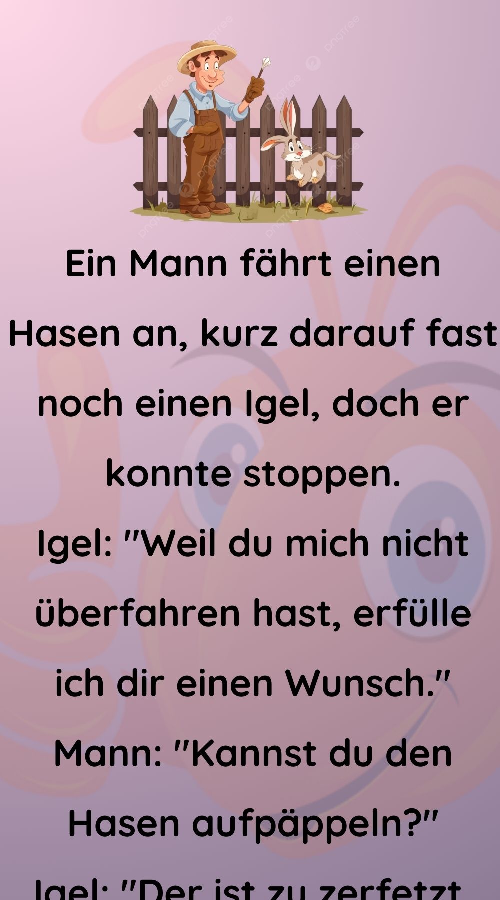 Ein Mann fährt einen Hasen an