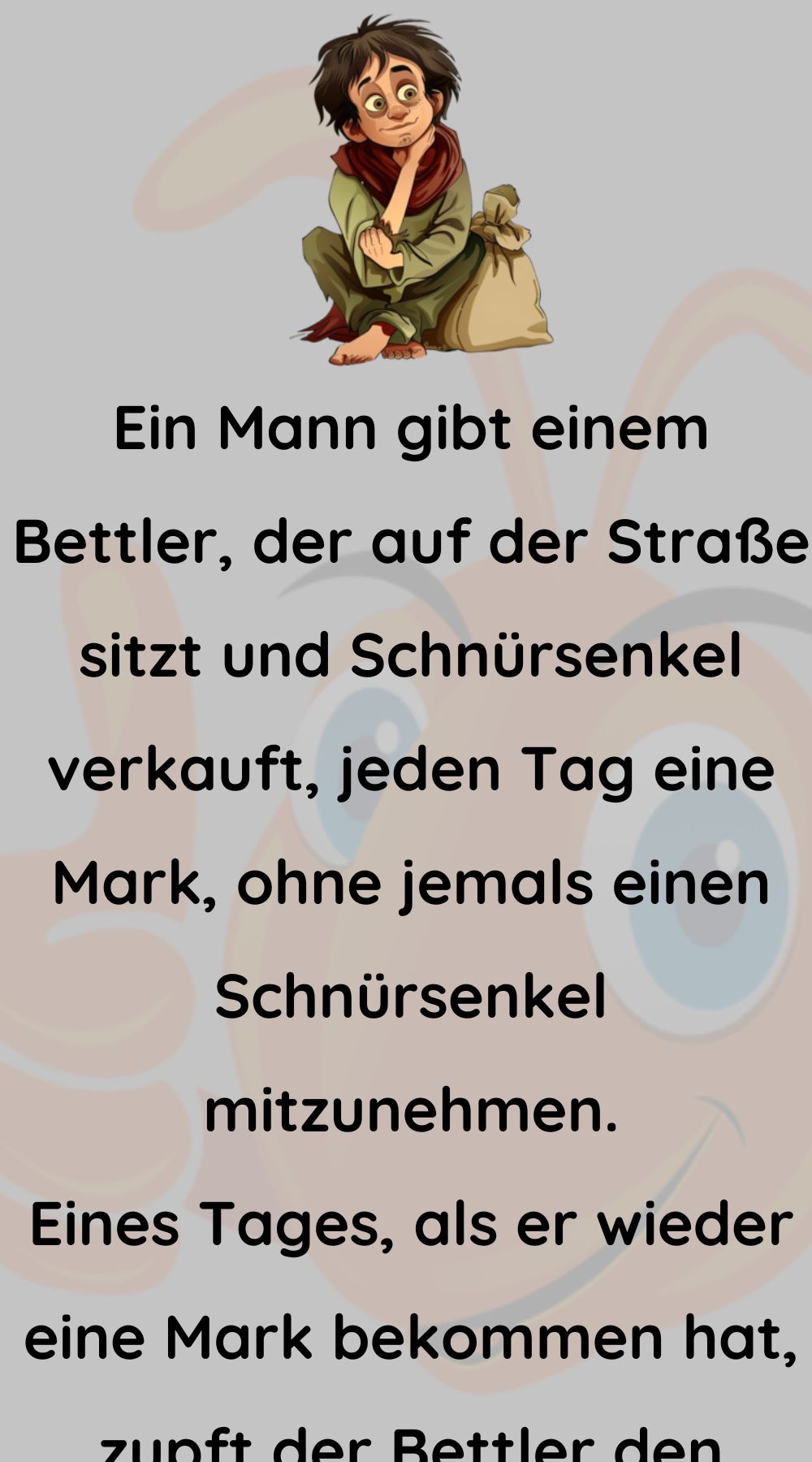 Ein Mann gibt einem Bettler