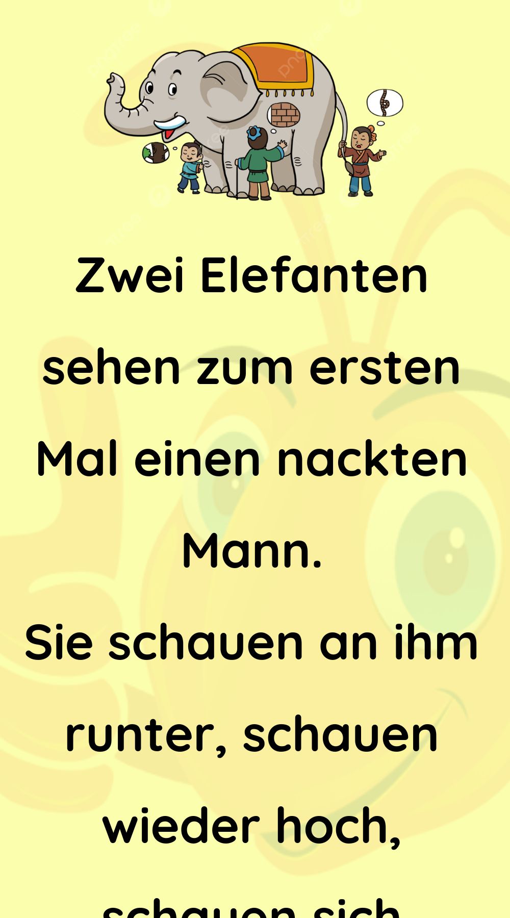 Elefanten und der nackte Mann