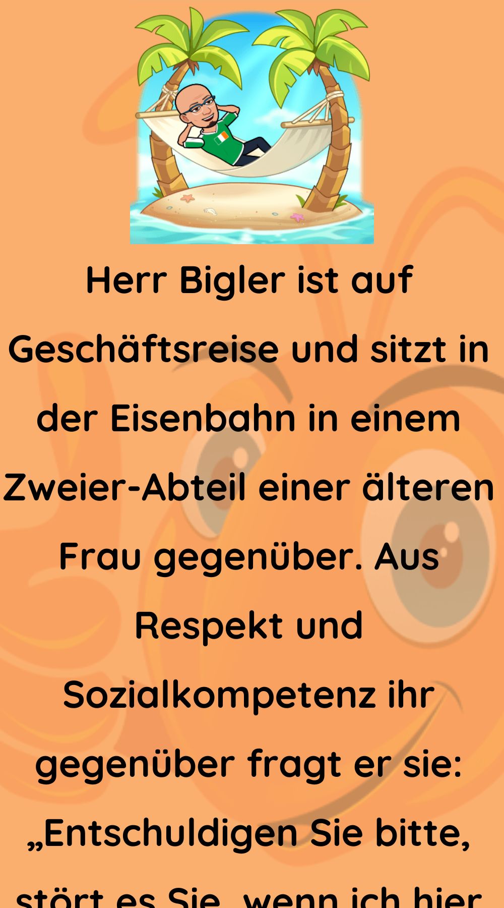Herr Bigler ist auf Geschäftsreise