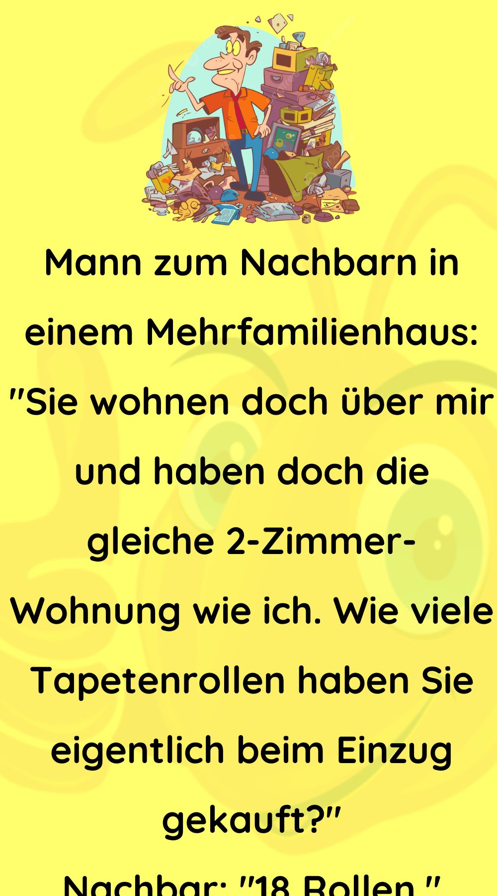 Mann zum Nachbarn in einem Mehrfamilienhaus