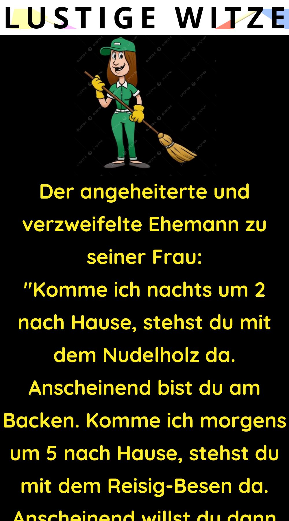 Nudelholz und Besen