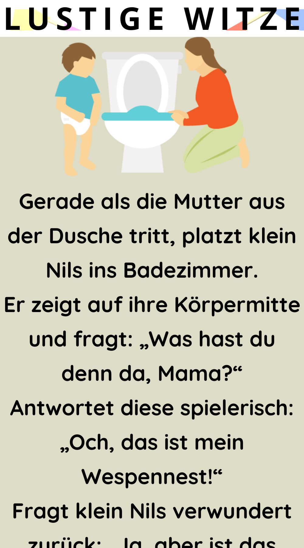 platzt klein Nils ins Badezimmer