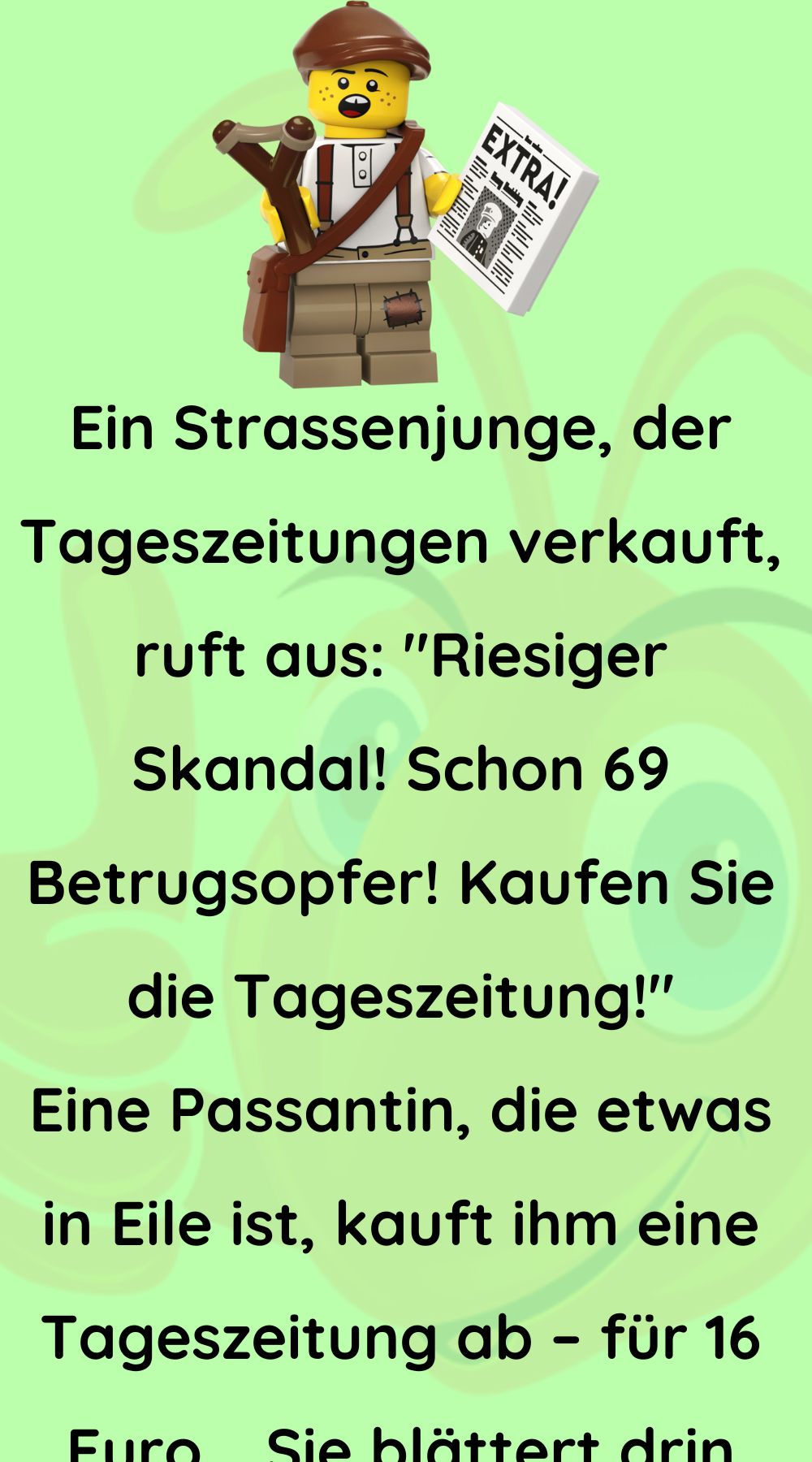 Der Zeitungsjunge und seine Masche