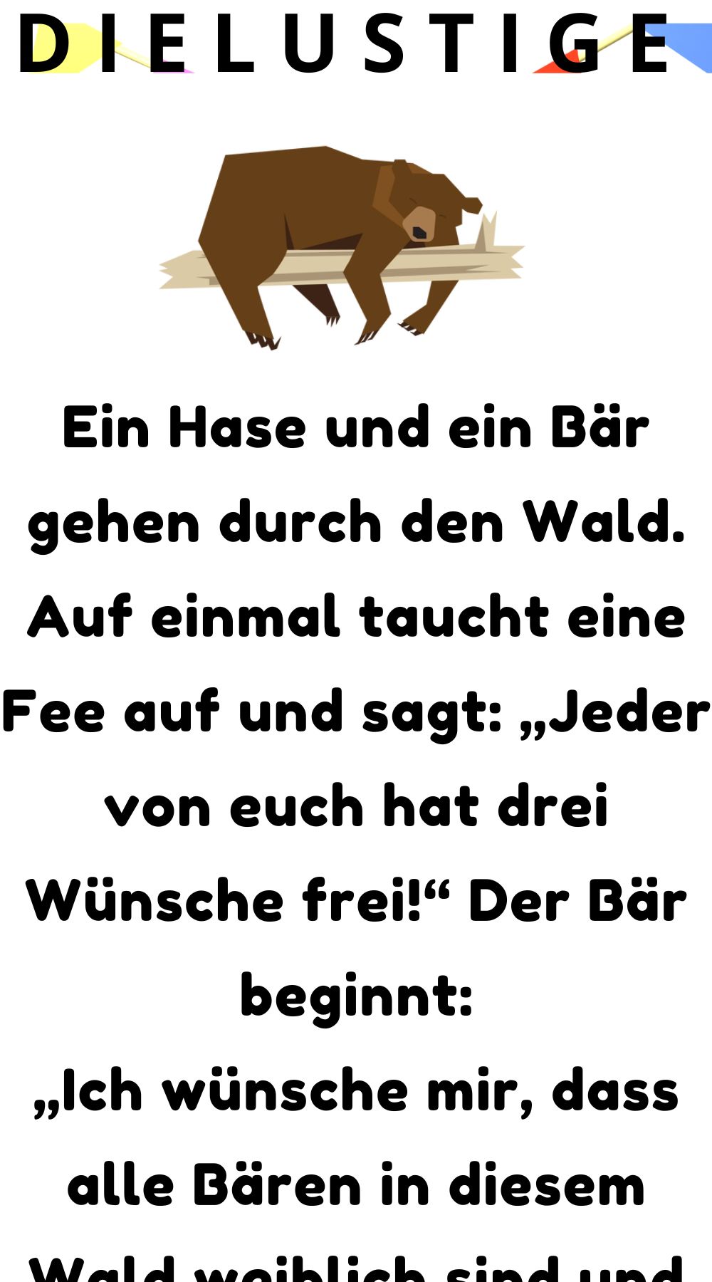 Ein Hase und ein Bär gehen durch den Wald