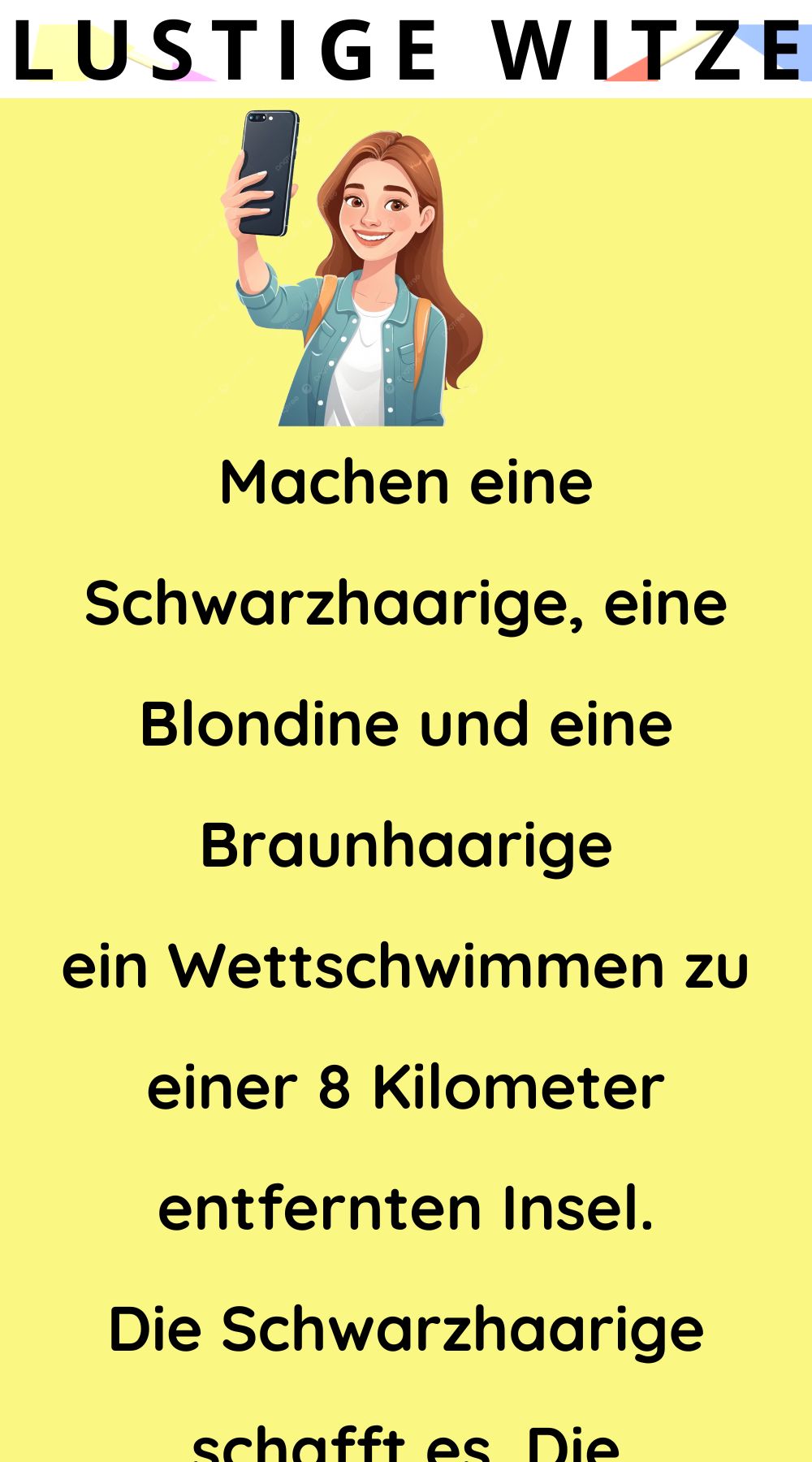 Machen eine Schwarzhaarige