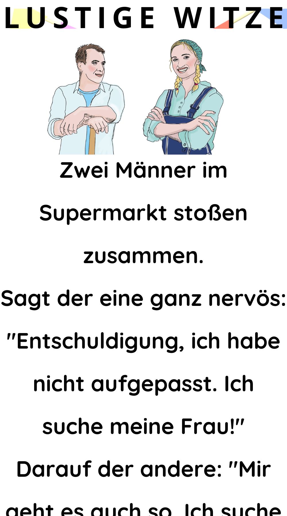 Zwei Manner im Supermarkt stoben zusammen