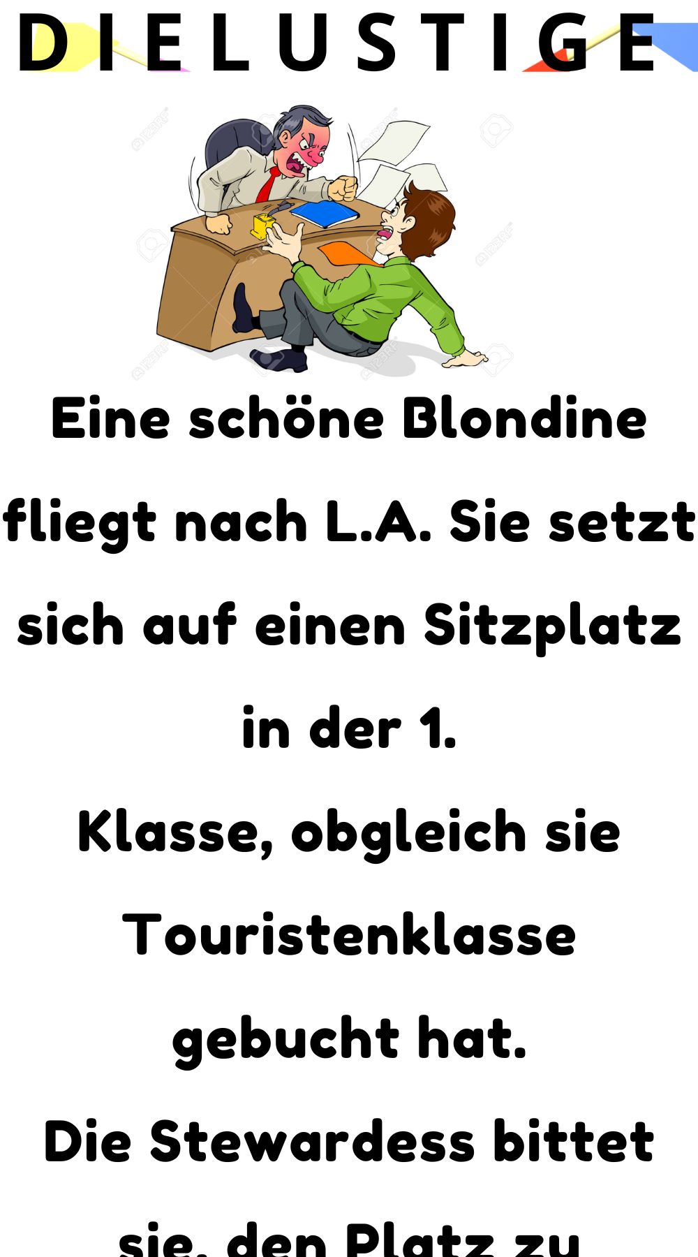 Eine schone Blondine fliegt nach LA